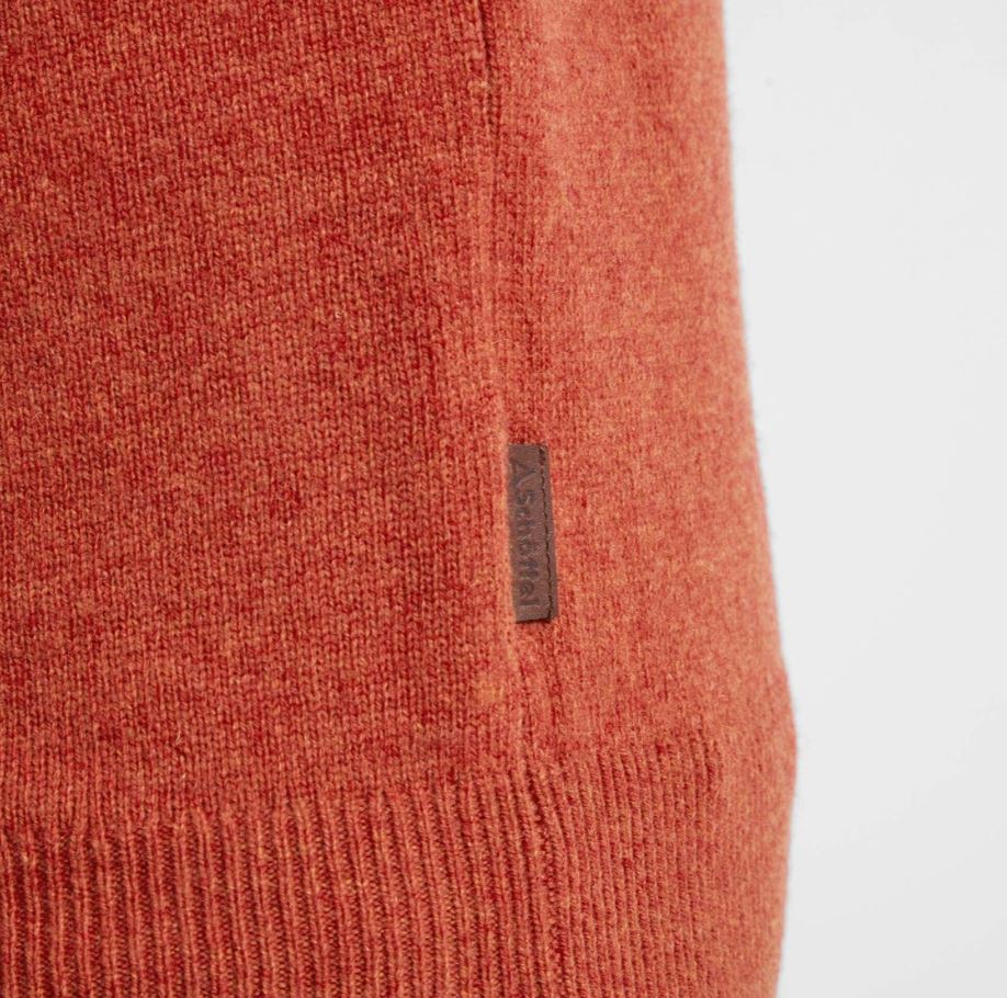 Schoffel Fortrose Lambswool Qtr Zip Jumper Rust 4