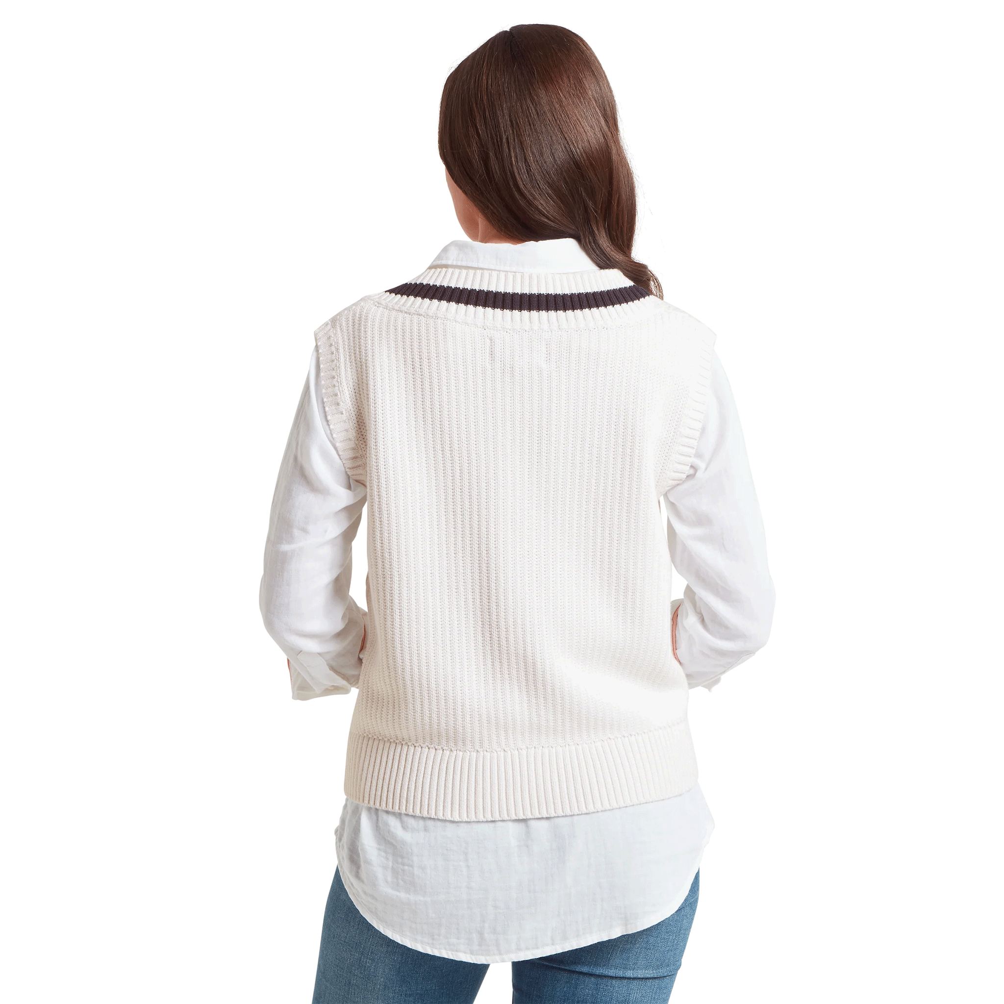 Schoffel Hambledon Knitted Vest in Navy Stripe