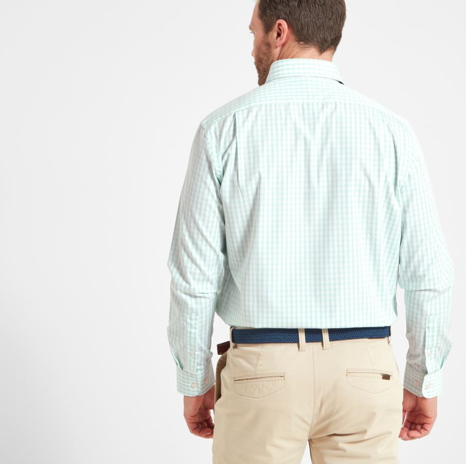 Schoffel Harlyn Tailored Shirt Pale Mint Check 3