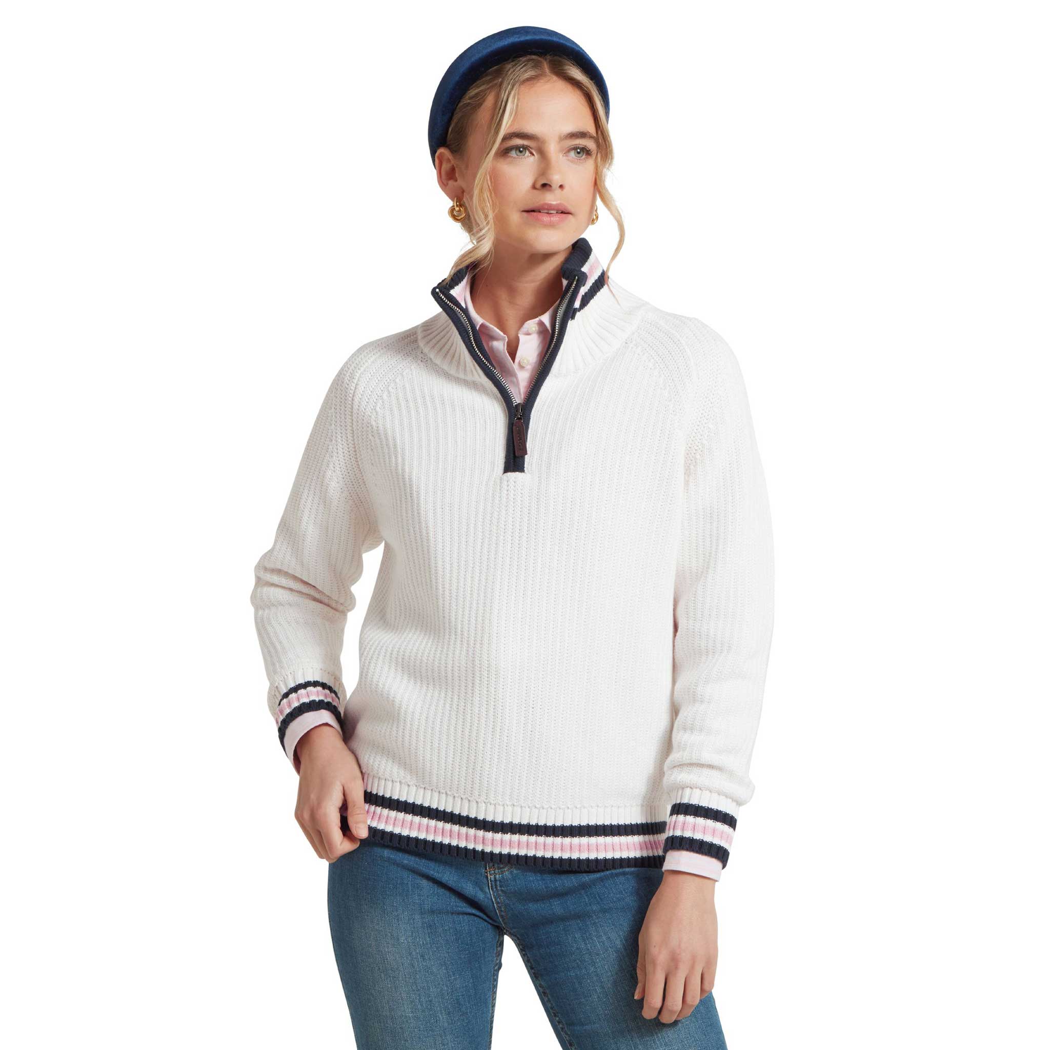 Schoffel-Havelet-Bay-Qtr-Zip-Jumper-Soft-White-Blush-2