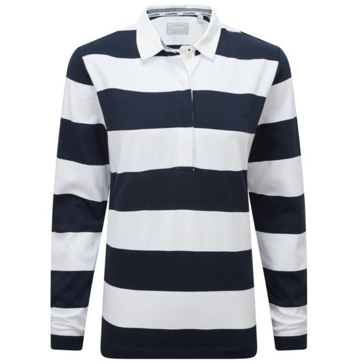 Schoffel Ladies St Mawgan Rubgy Shirt Navy-White 1