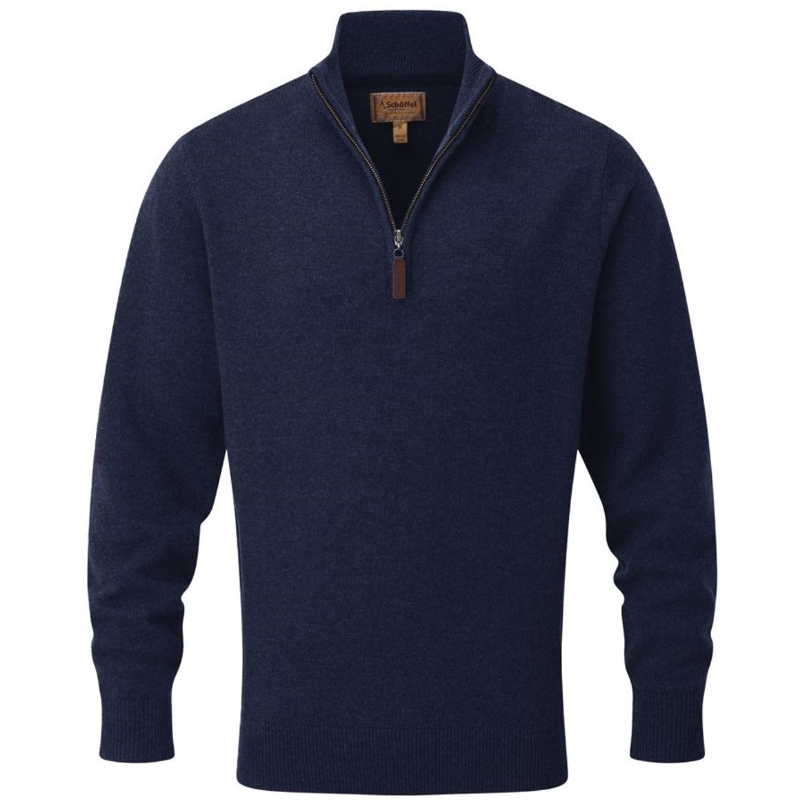 Schoffel Lewis Lambswool Qtr Zip Jumper Navy 2