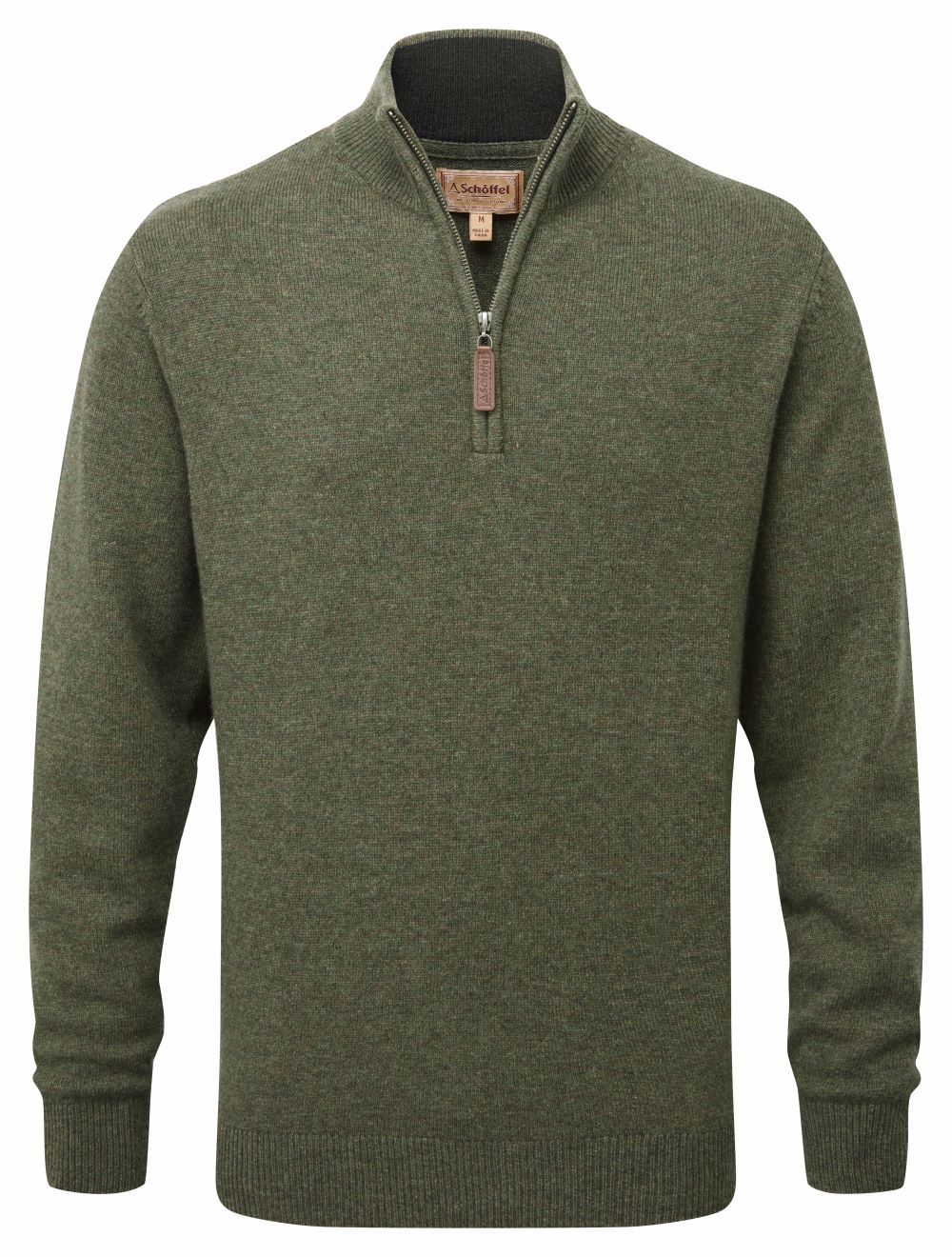 Schoffel Lewis Lambswool Qtr Zip Jumper Woodland 1