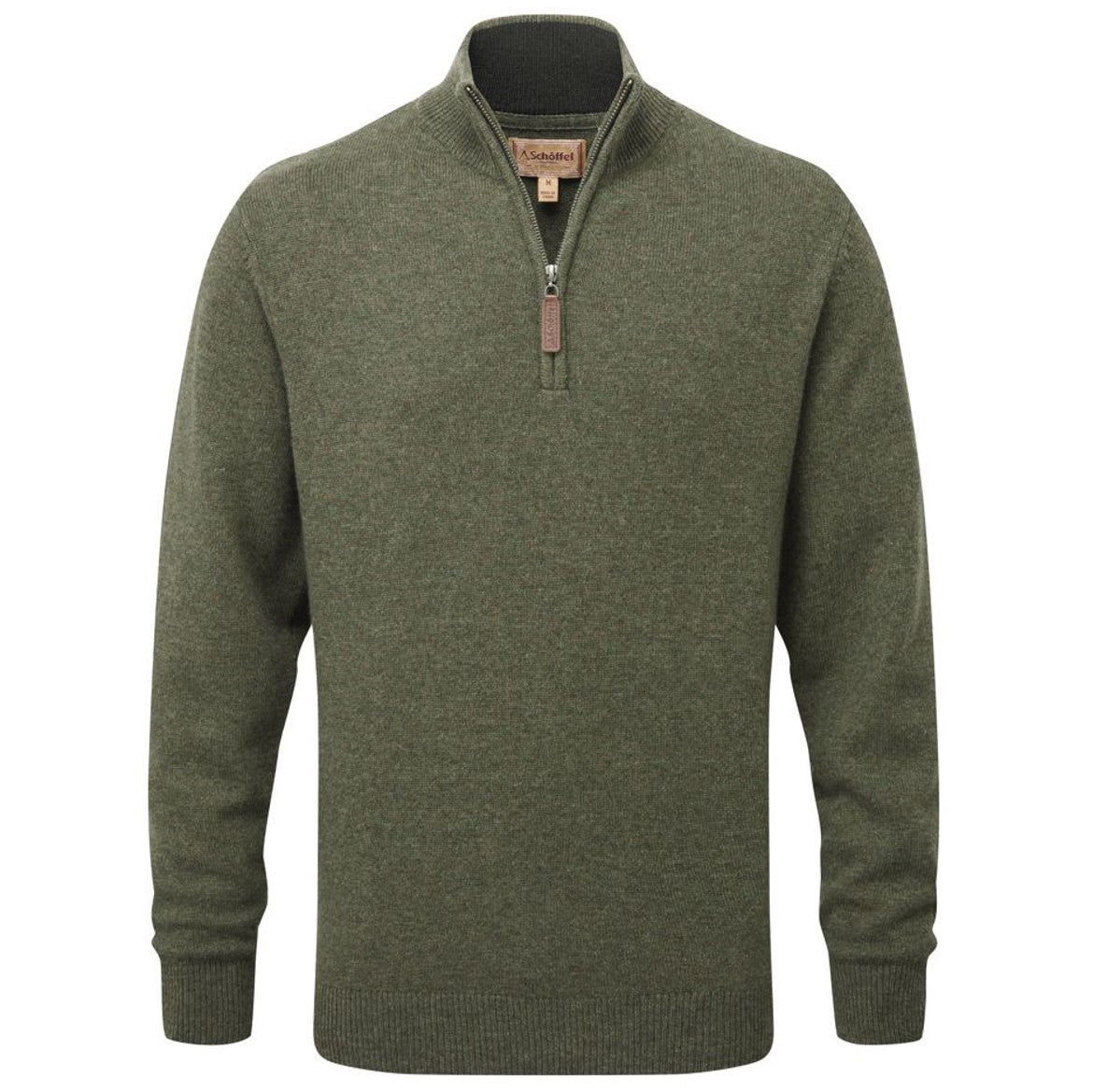 Schoffel Lewis Lambswool Qtr Zip Jumper Woodland 2