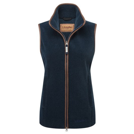 Schoffel Lyndon Ladies Fleece Gilet Petrol Blue 1