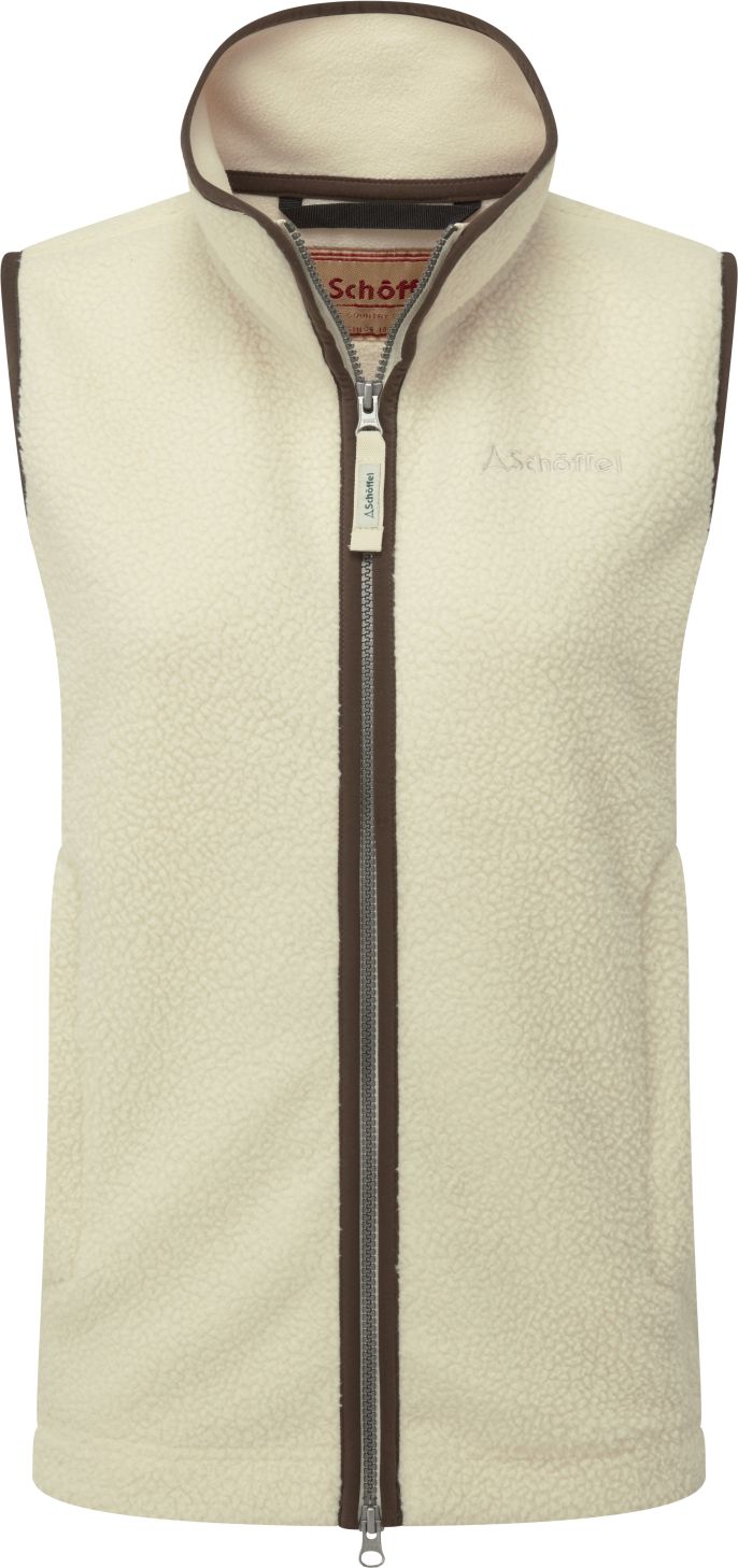 Schoffel Lyndon Ladies Retro Fleece Gilet Ecru 1