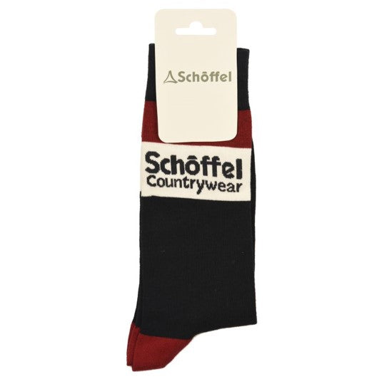 Schoffel Men's Bamboo Single Socks Bordeaux Heritage