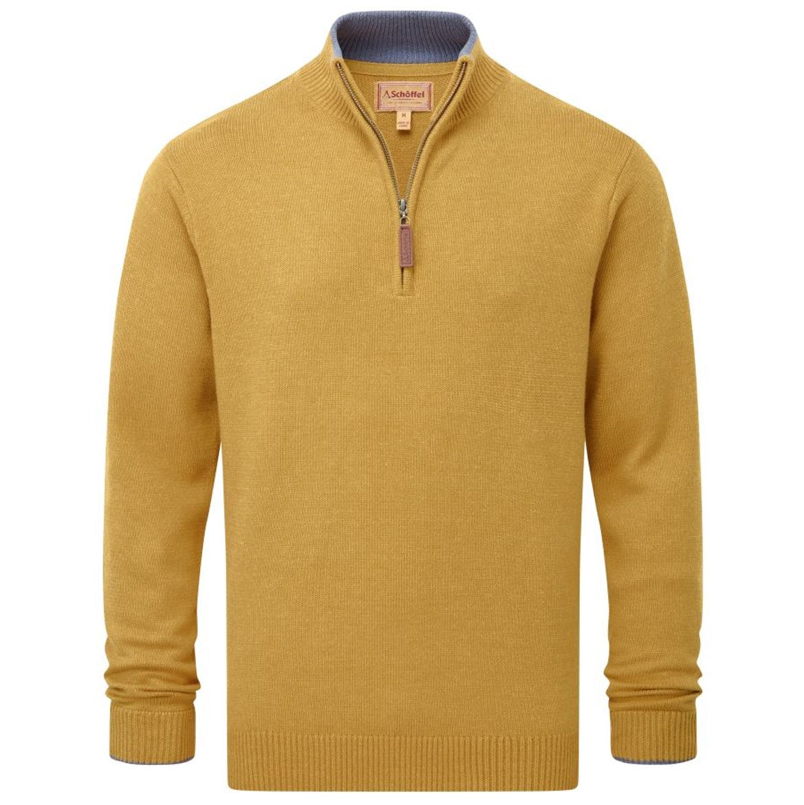 Schoffel Men's Blair Qtr Zip Jumper Mustard 1