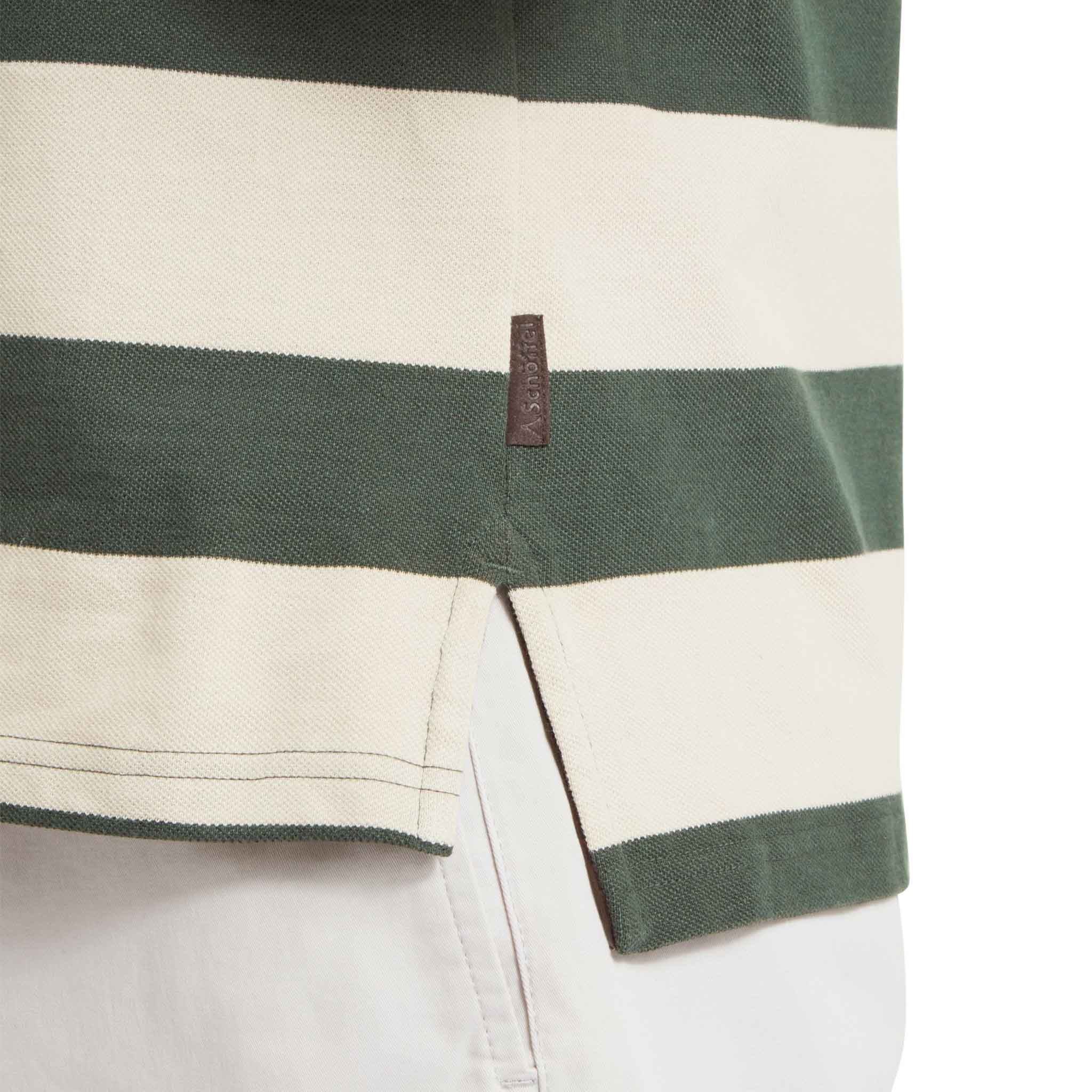 Schoffel-Men's-St-Ives-Heritage-Polo-Shirt-Green-Stripe-5