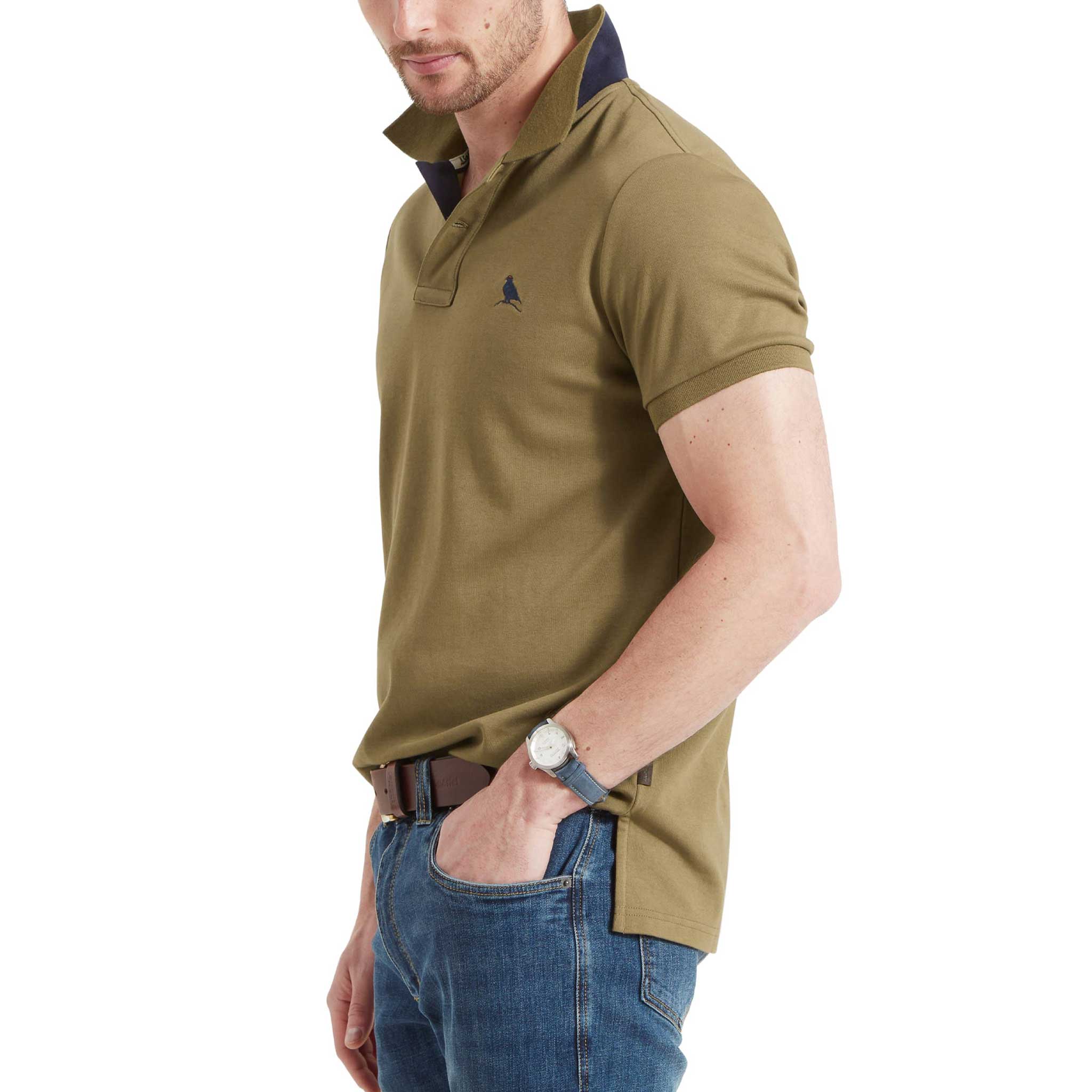 Schoffel-Men's-St-Ives-Jersey-Polo-Shirt-Dark-Khaki-4