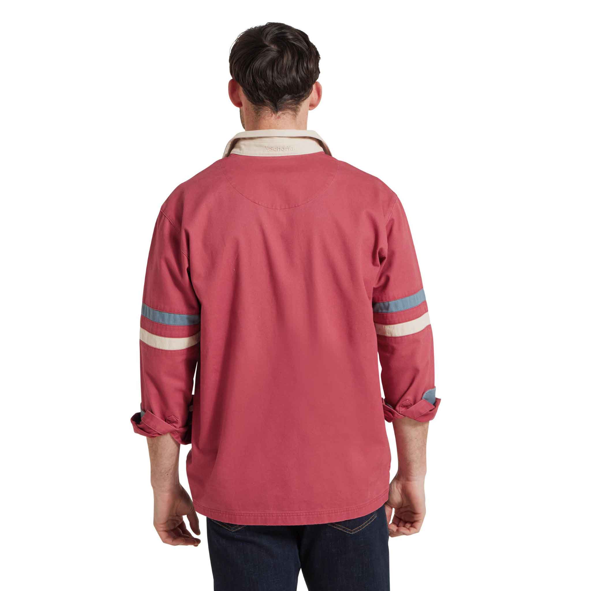 Schoffel-Men's-Truro-Rugby-Style-Deck-Shirt-Slate-Red-3