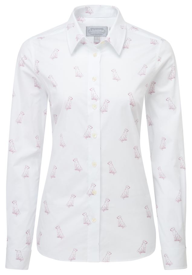 Schoffel Norfolk Ladies Shirt Labrador Print 2