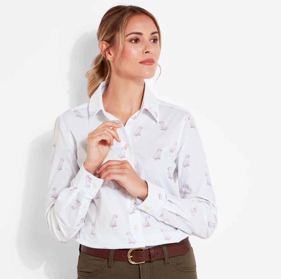 Schoffel Norfolk Ladies Shirt Labrador Print 1