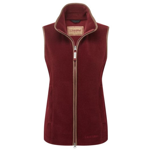 Schoffel Oakham Fleece Gilet Claret 1