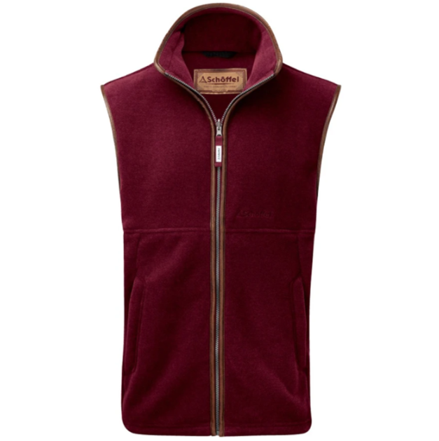 Schoffel Oakham Fleece Gilet Claret 1