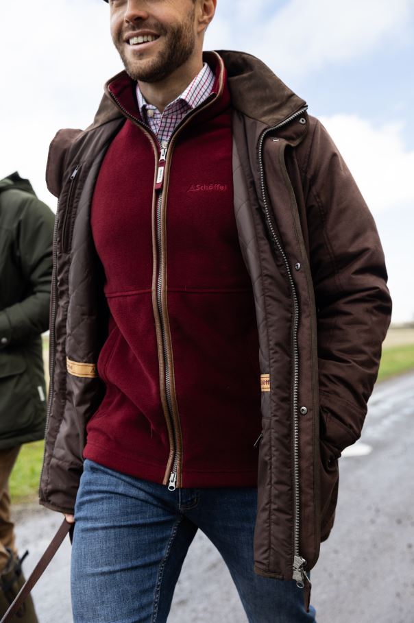 Schoffel Oakham Fleece Gilet Claret 4