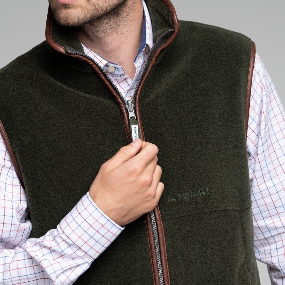 Schoffel Oakham Fleece Gilet Dark Olive 4