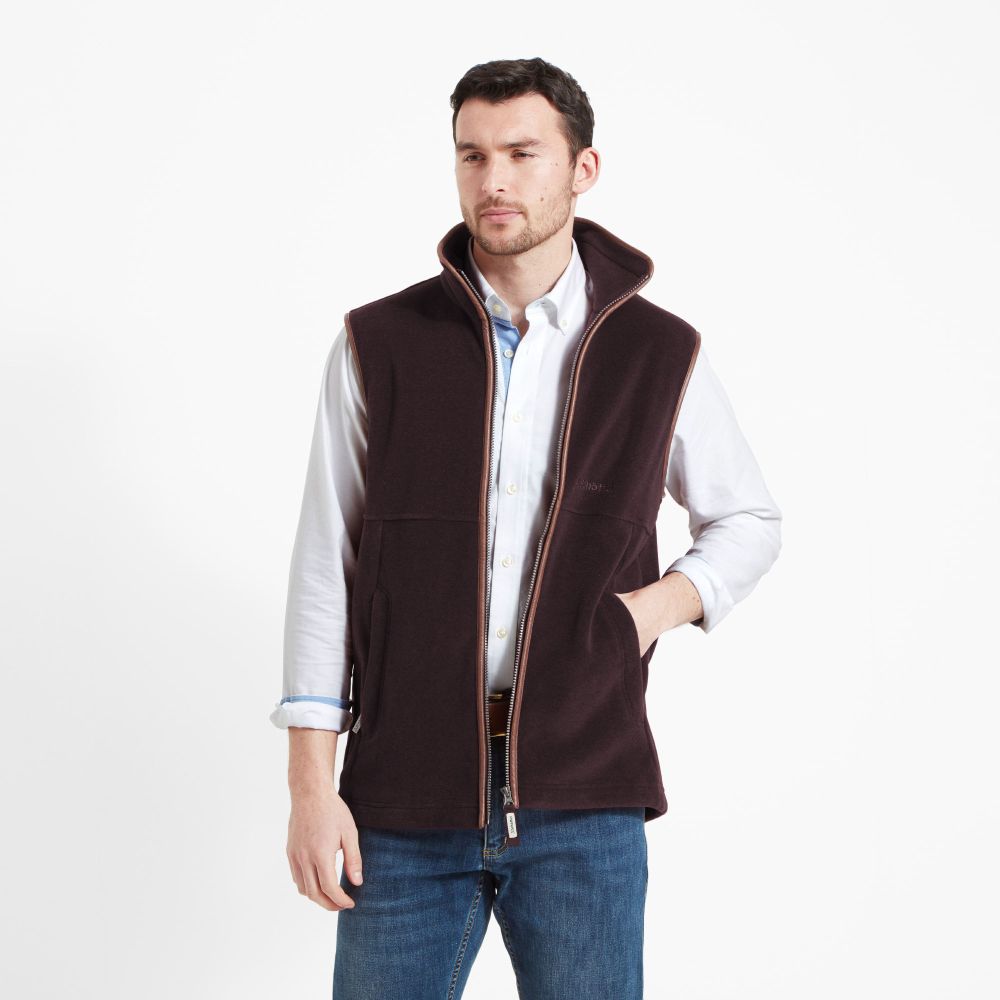 Schoffel Oakham Gents Fleece Gilet Port 3