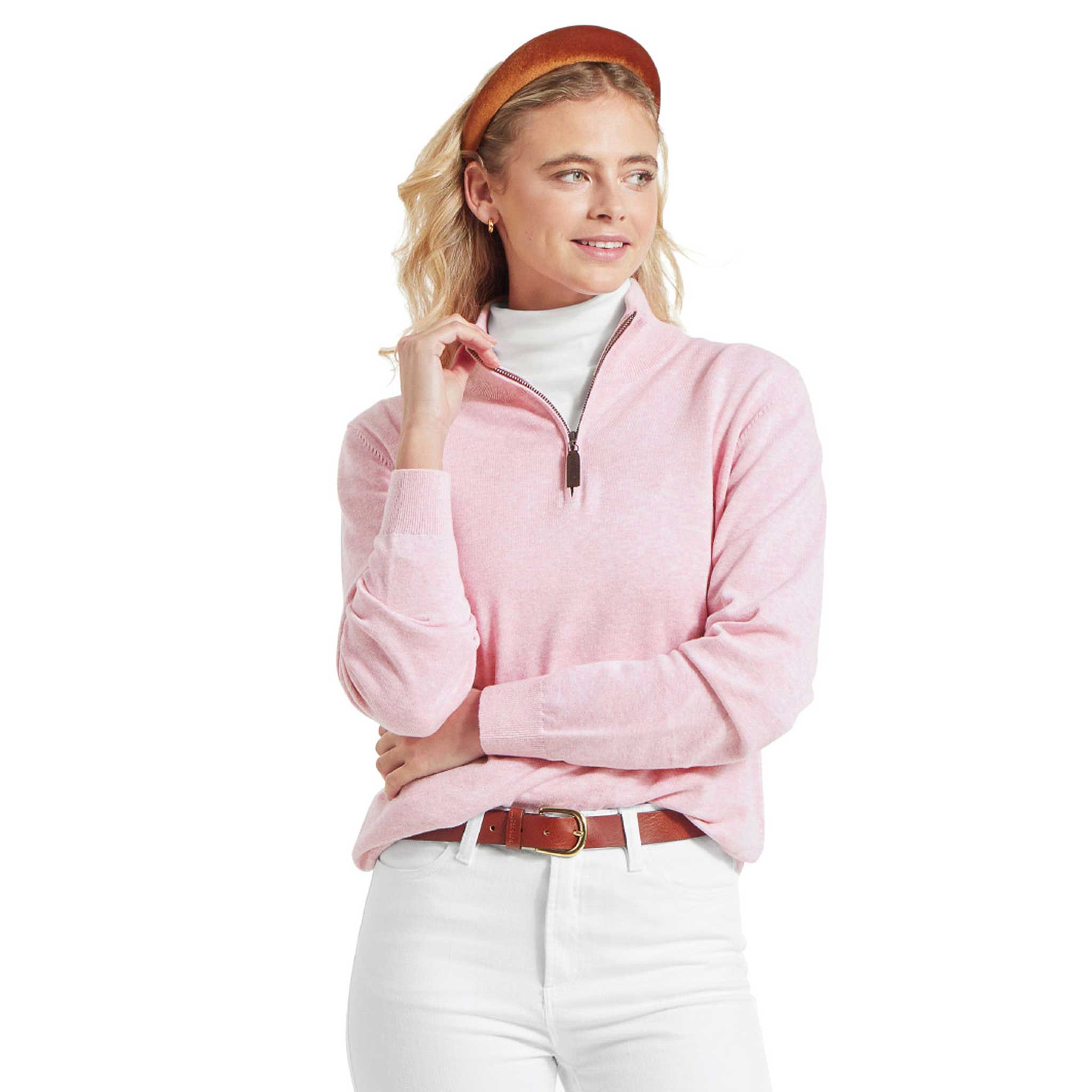 Schoffel-Polperro-Pima-Qtr-Zip-Pink-Marl-1