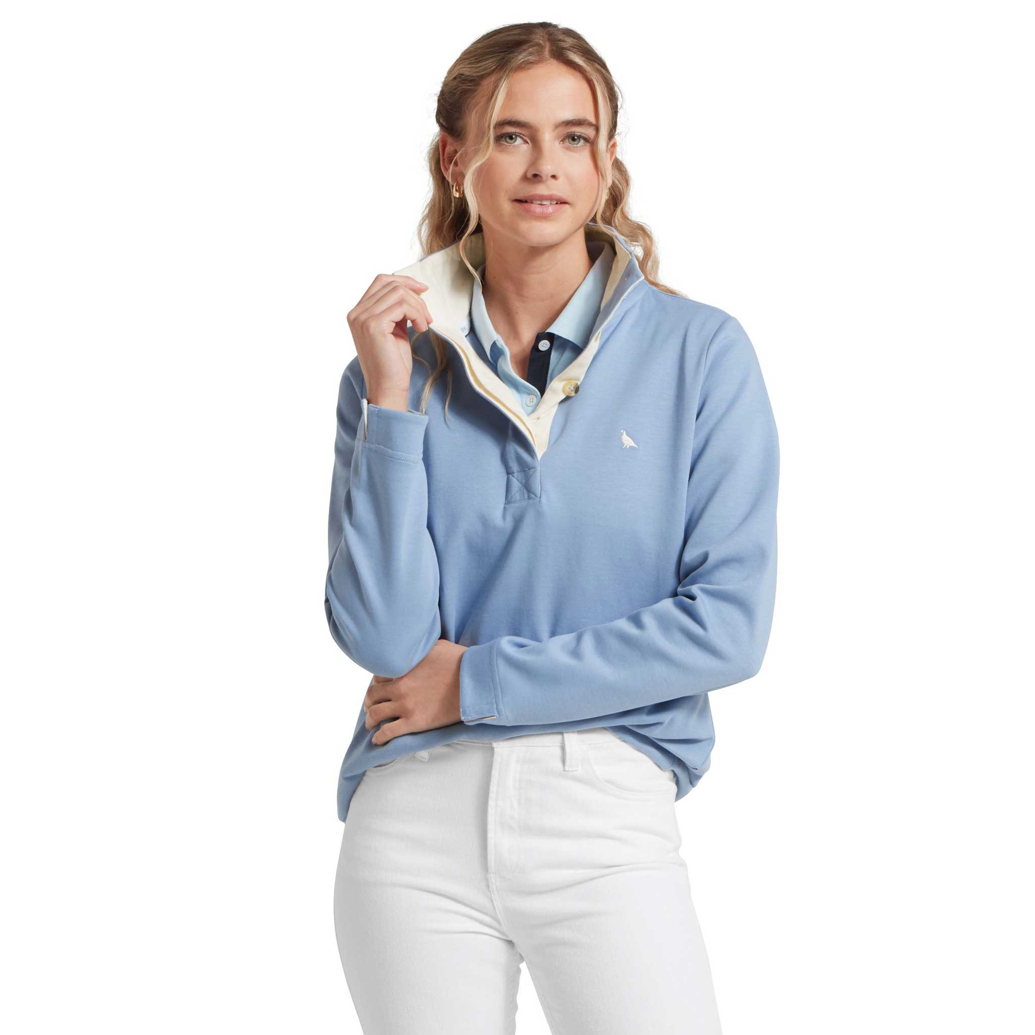 Schoffel-Sandown-Ladies-Sweatshirt-Denim-Blue-4