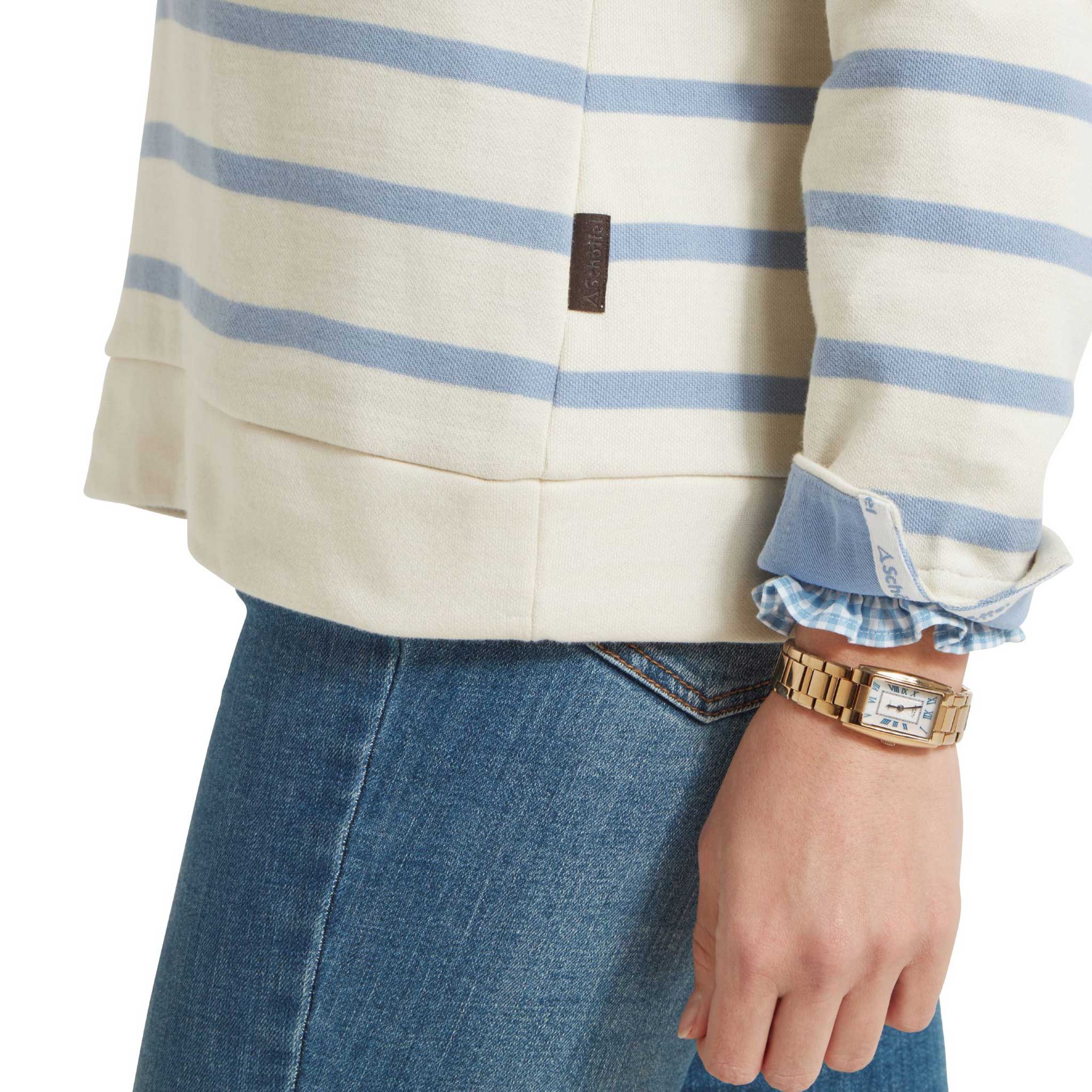 Schoffel-Sandown-Ladies-Sweatshirt-Pale-Stone-Stripe-1