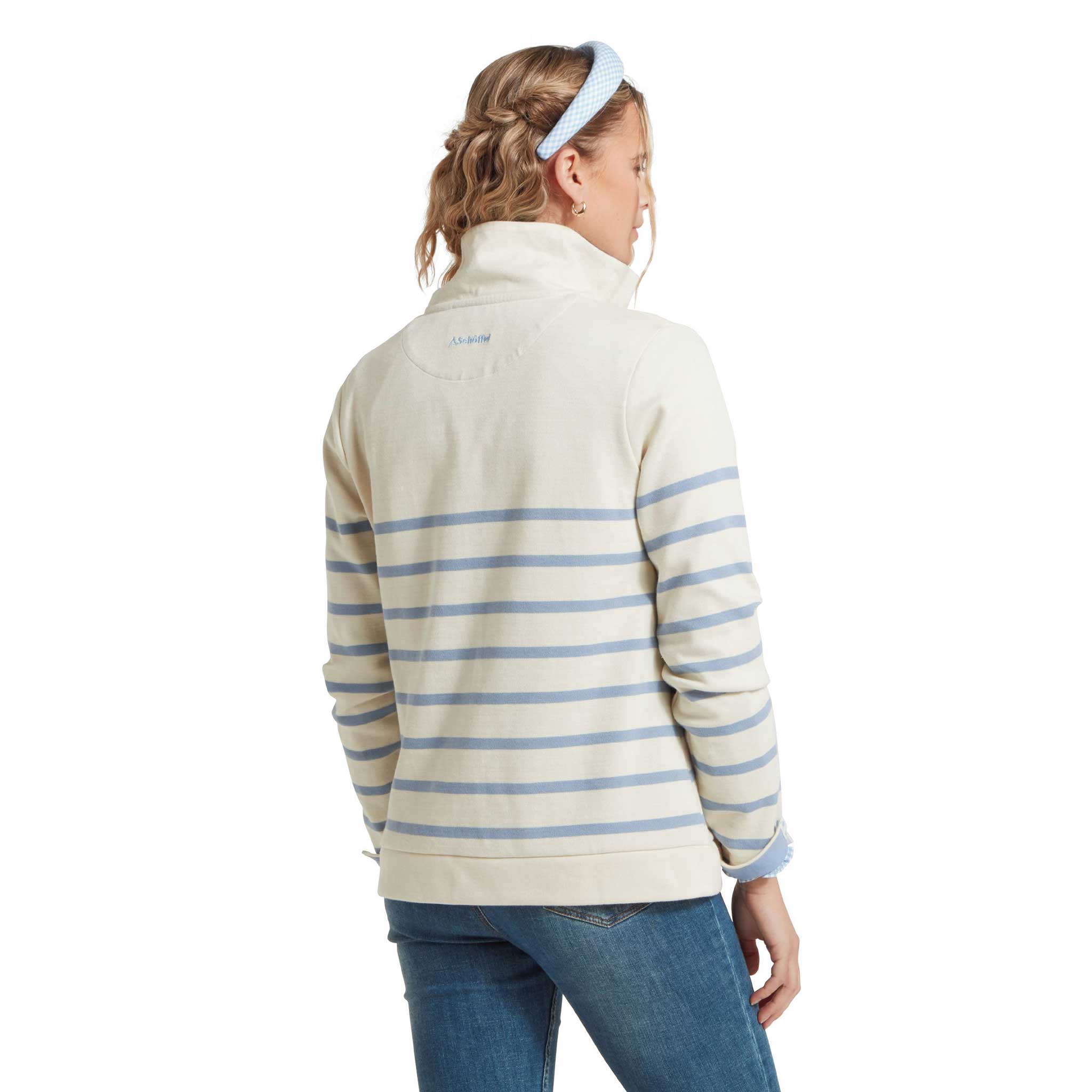 Schoffel-Sandown-Ladies-Sweatshirt-Pale-Stone-Stripe-2
