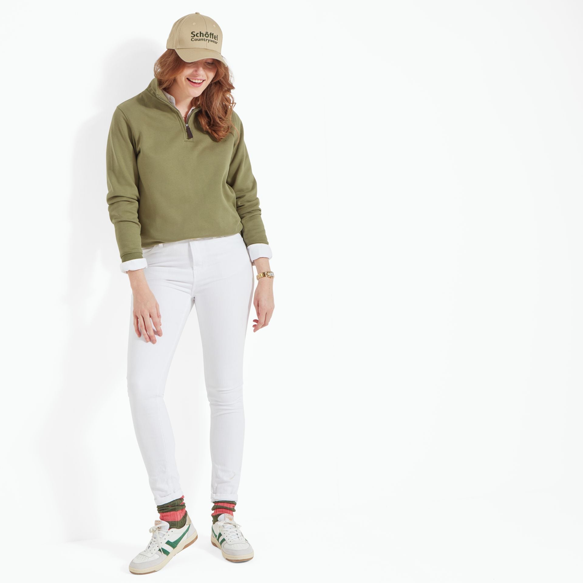 Schoffel Sennen Cove Ladies Sweatshirt Light Khaki Green 7