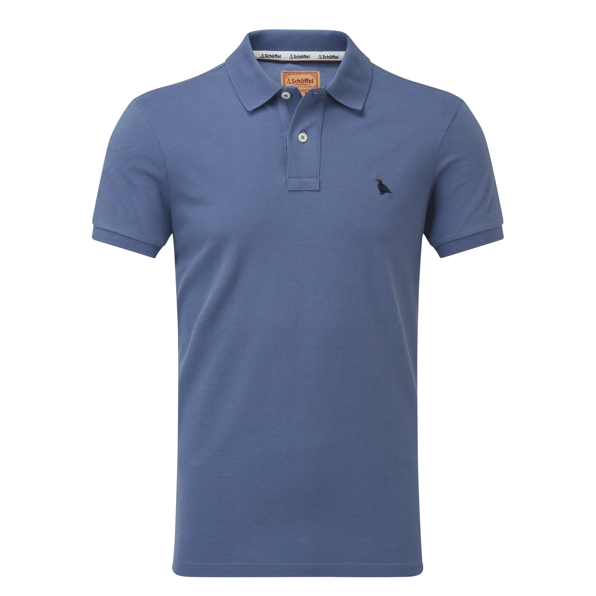 Schoffel St Ives Heritage Polo Shirt in Vintage Indigo