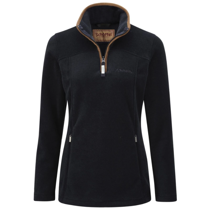 Schoffel Tilton Ladies Qtr Zip Fleece Navy 1