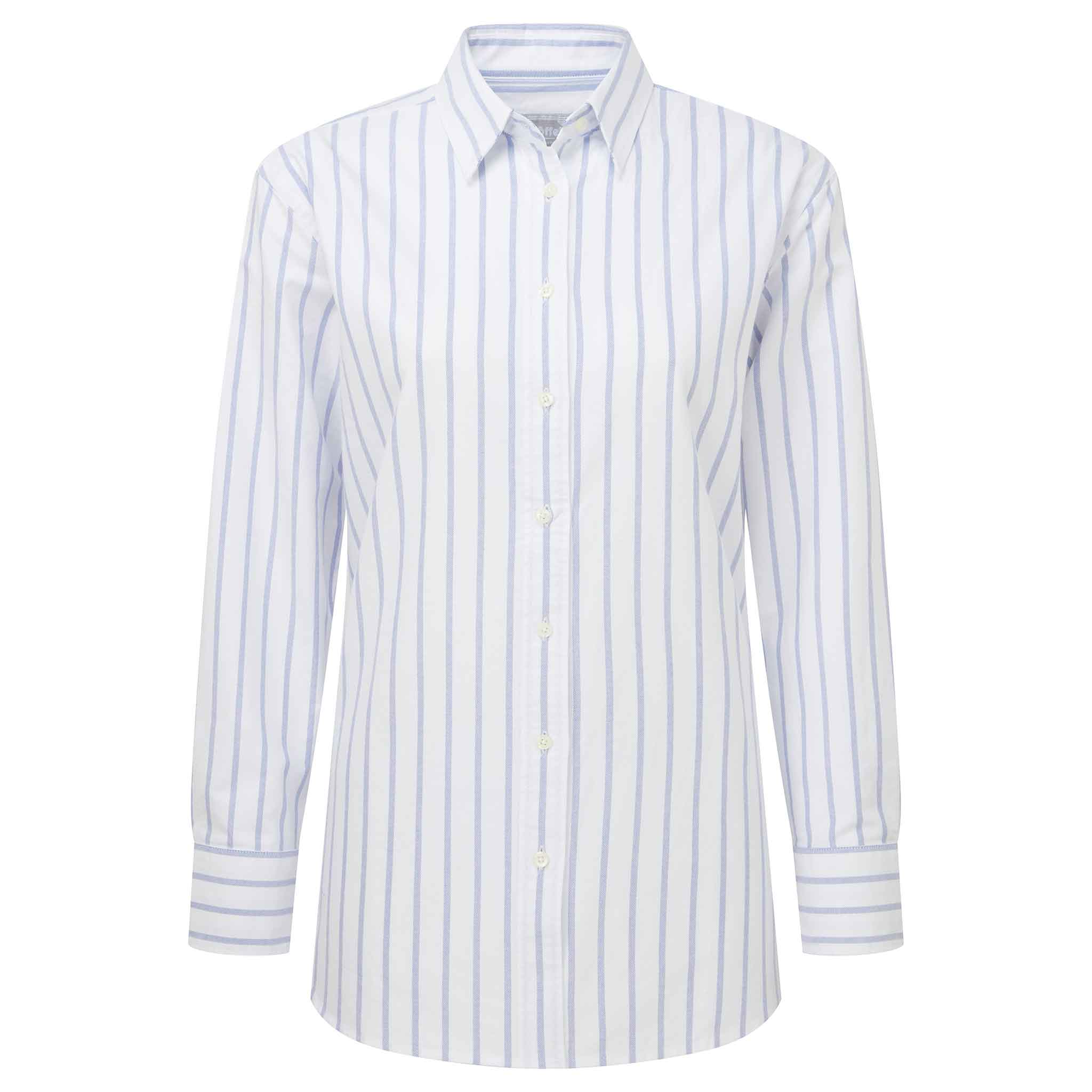 Schoffel-Walberswick-Ladies-Oxford-Shirt-Blue-Stripe-1