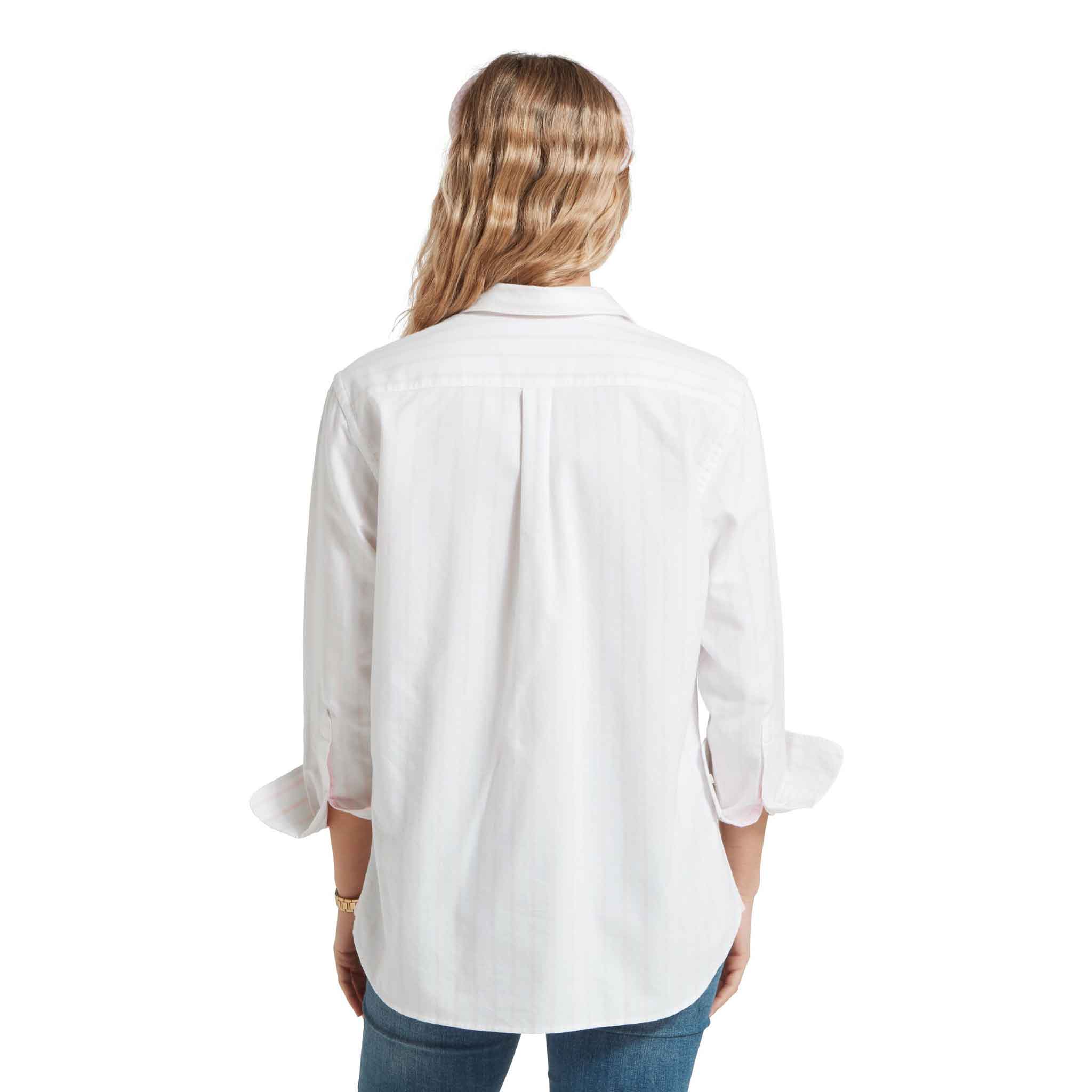 Schoffel-Walberswick-Ladies-Oxford-Shirt-Pink-Stripe-3