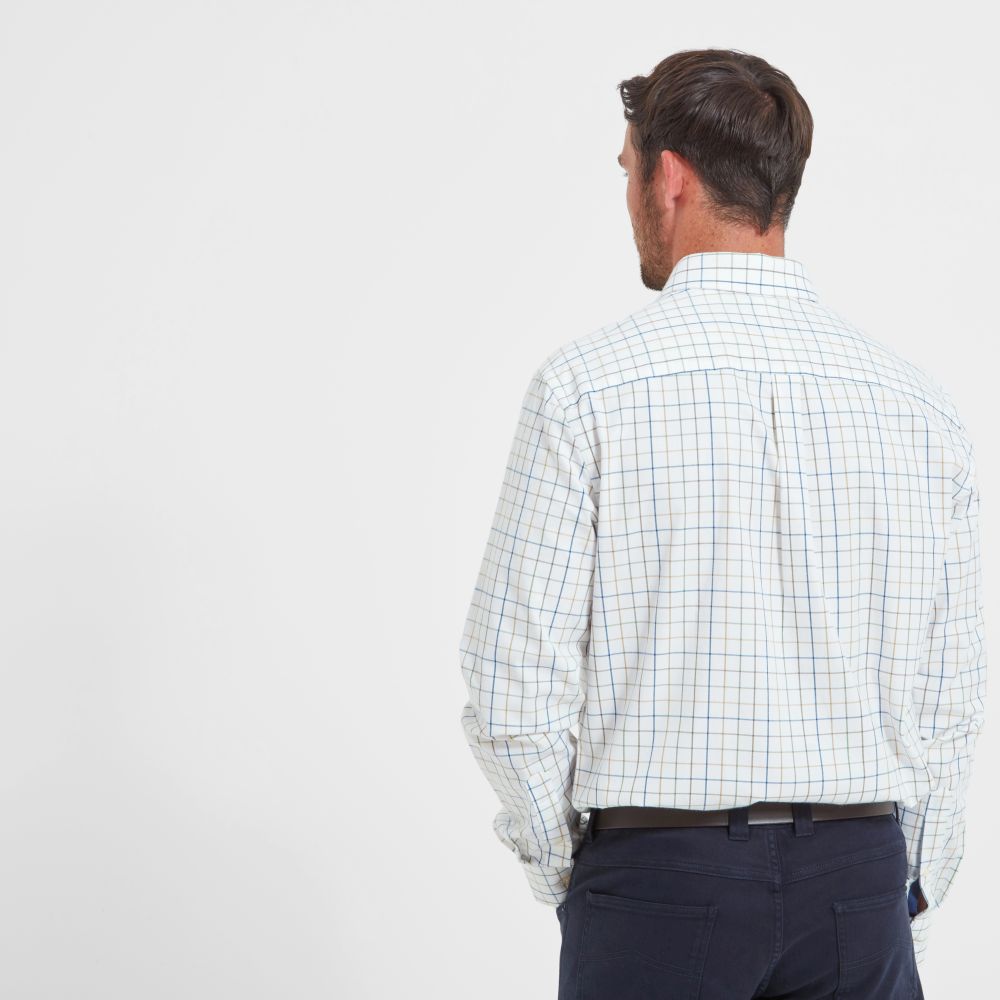Schoffel Wells Tailored Shirt Green-Navy-Brown Check 3