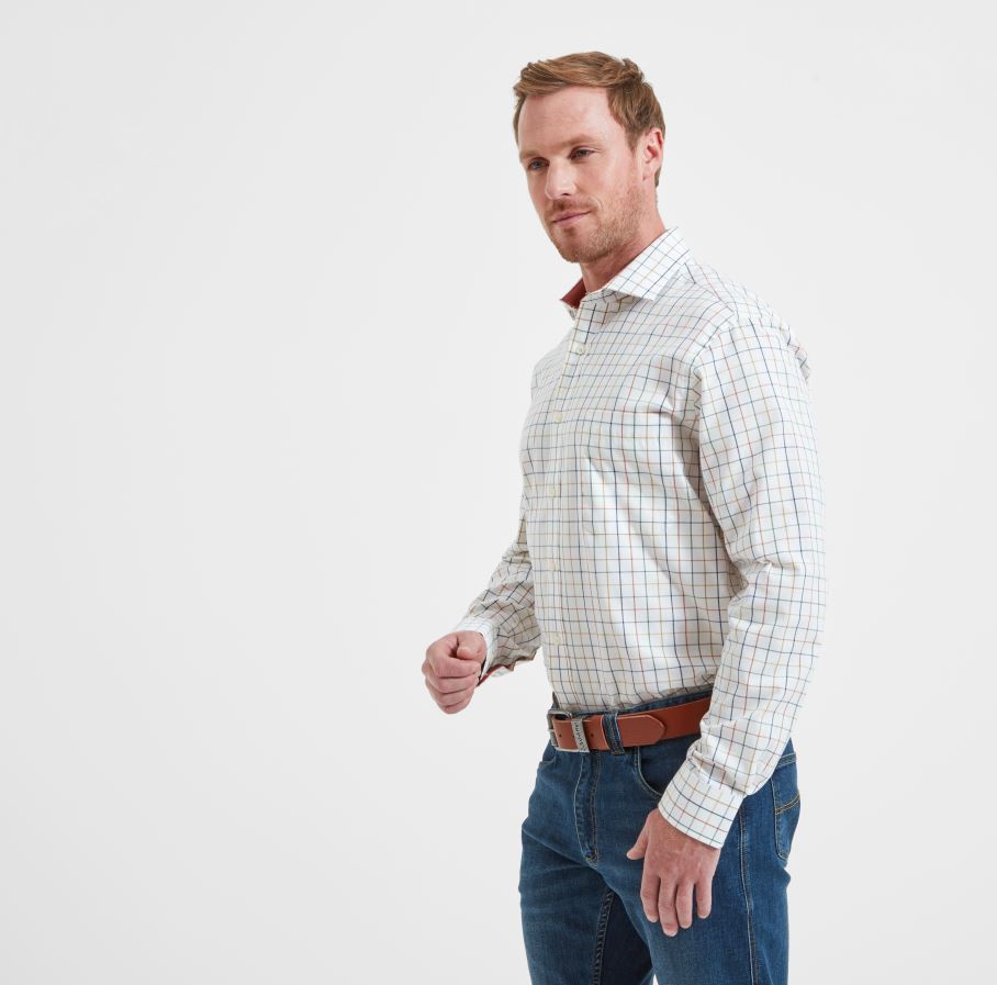 Schoffel Wells Tailored Shirt Rust-Green-Mustard 4