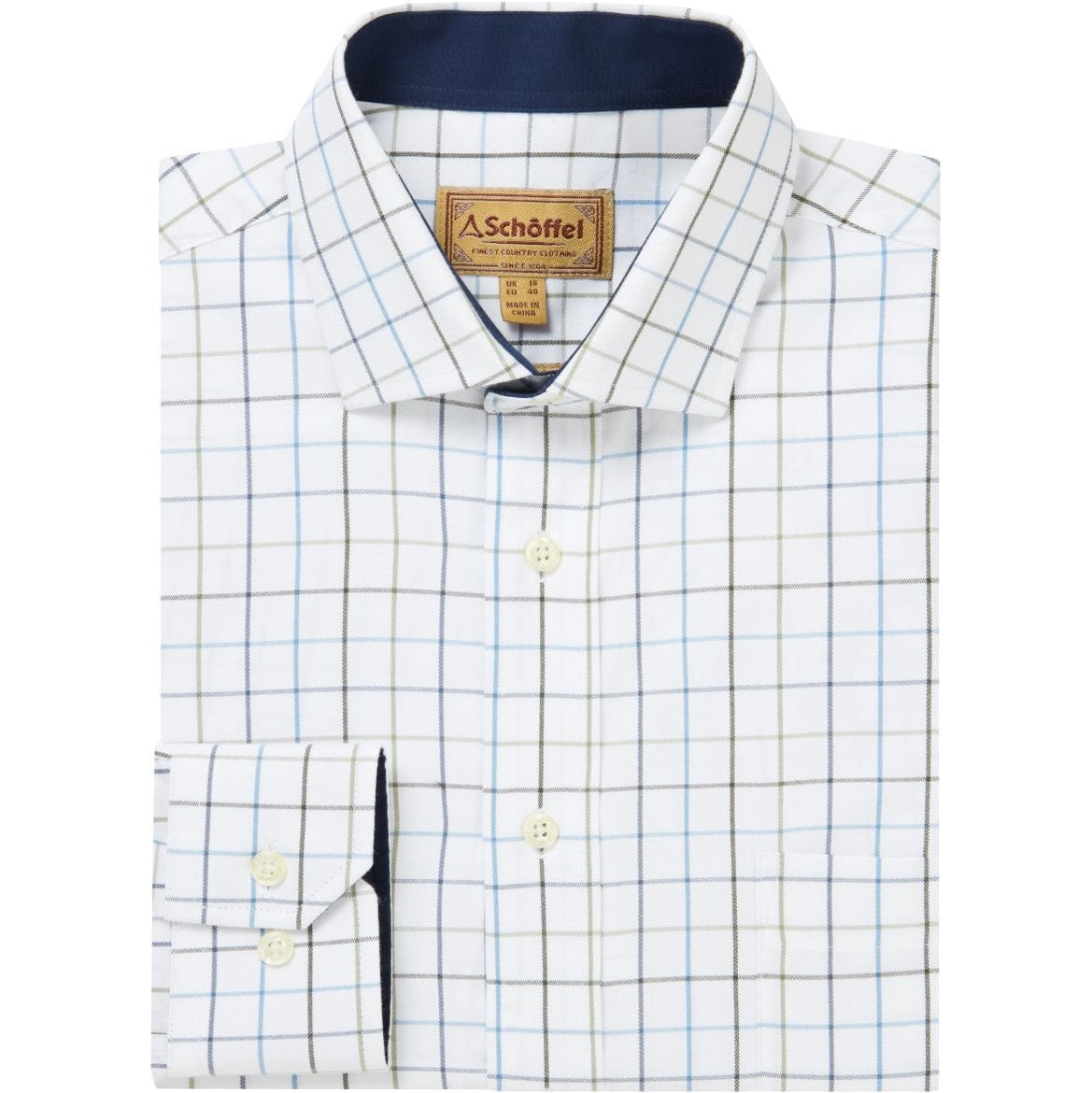 Schoffel Wells Tailored Shirt Woodland-Vintage Navy 2