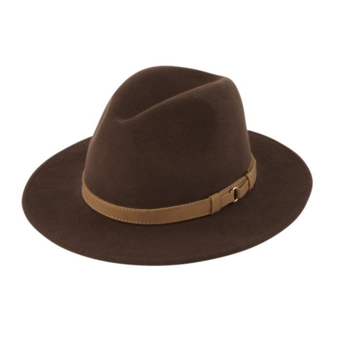 Schoffel Willow Ladies Fedora Chocolate 1