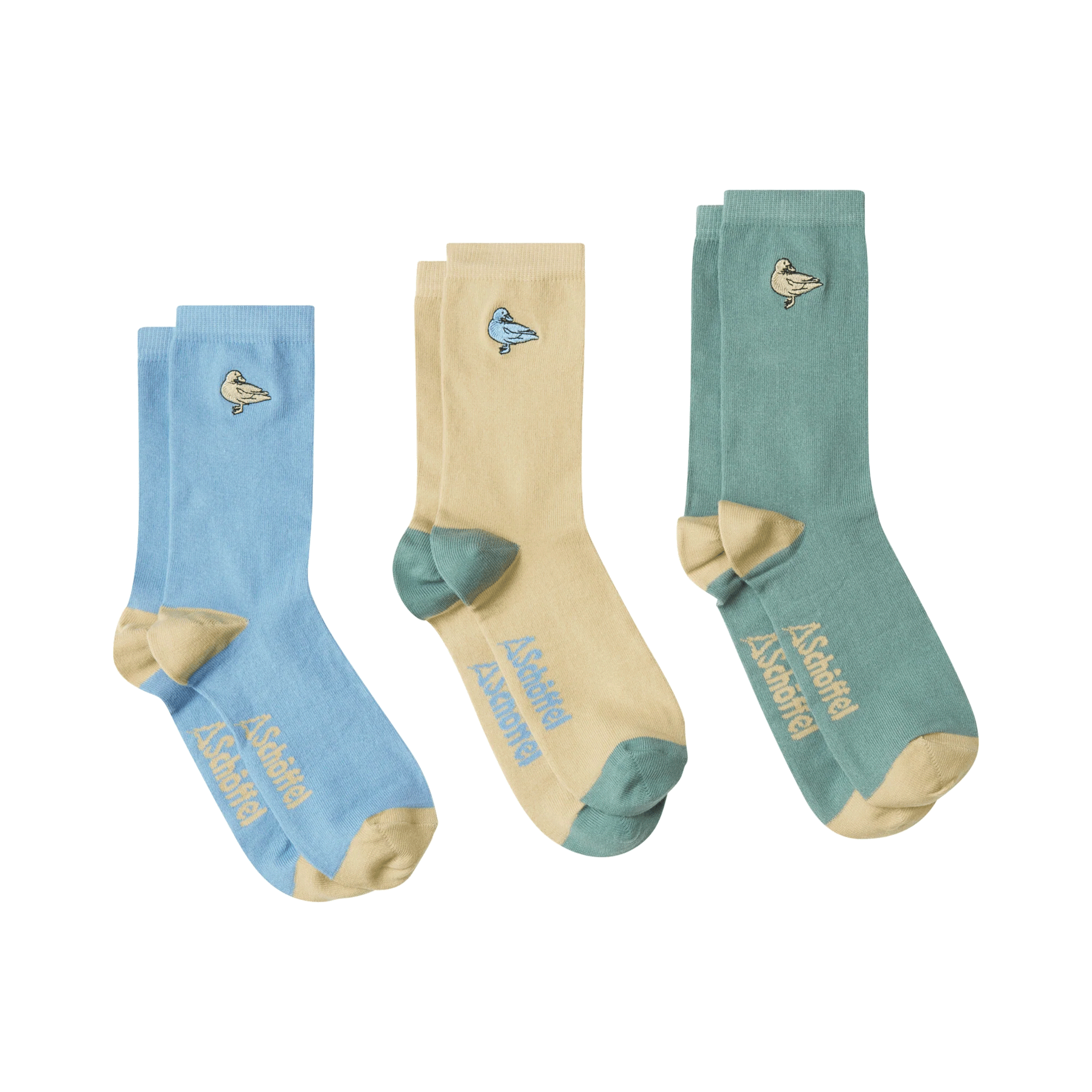 Schoffel Women's Bamboo Socks (Box of 3) - Duck Print Colour Way