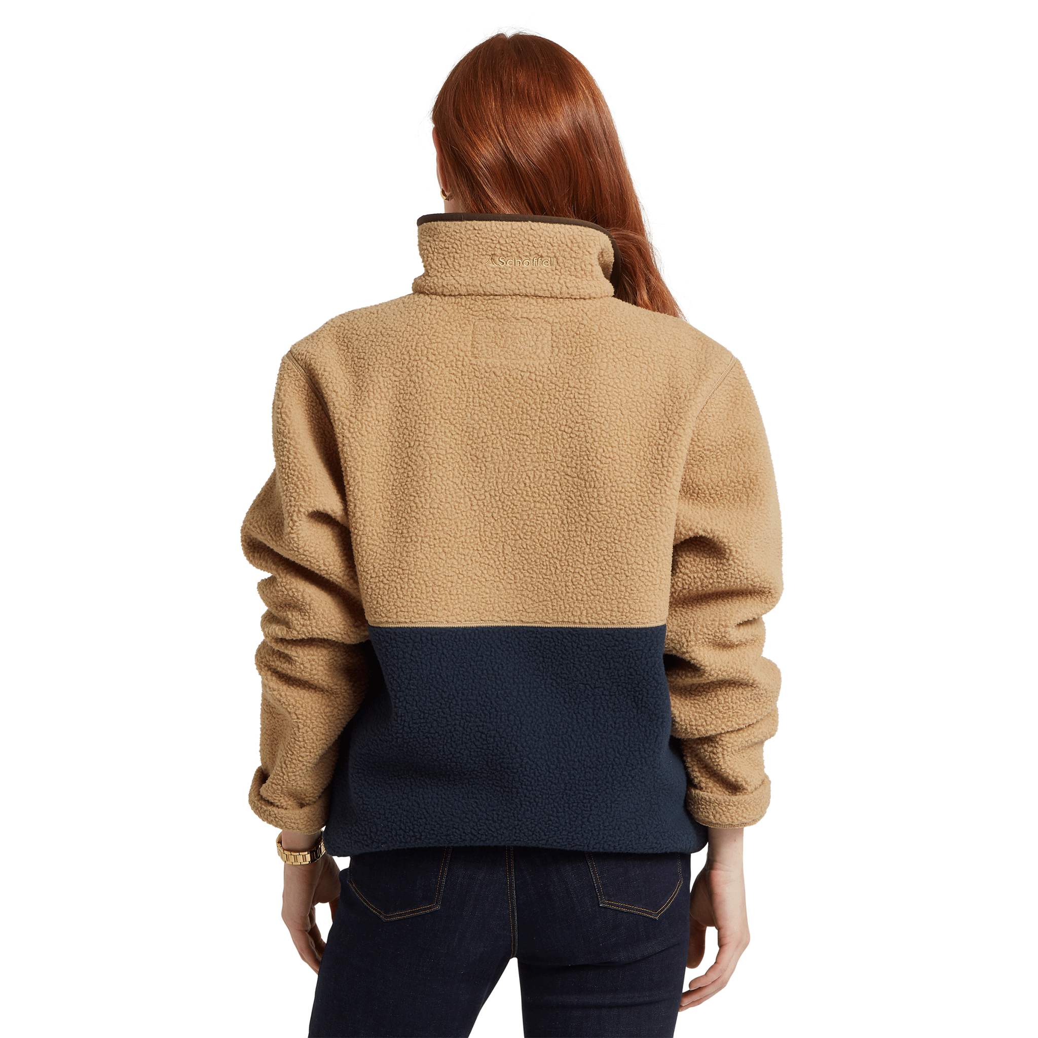 Schöffel Women's Berkeley Retro Fleece quarter Zip True Navy/Tan