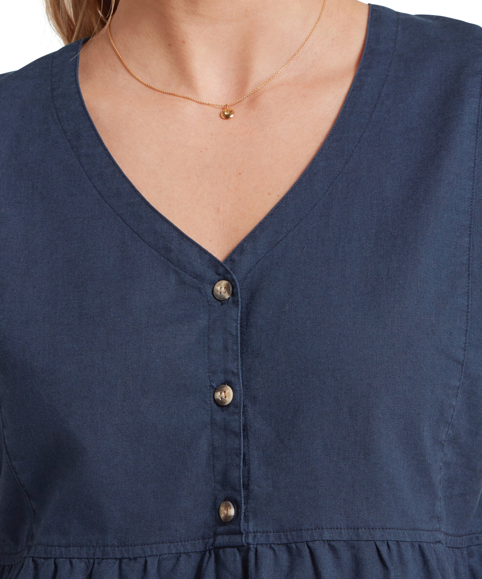 Schoffel Lavenham Ladies Linen Top Dark Blueberry