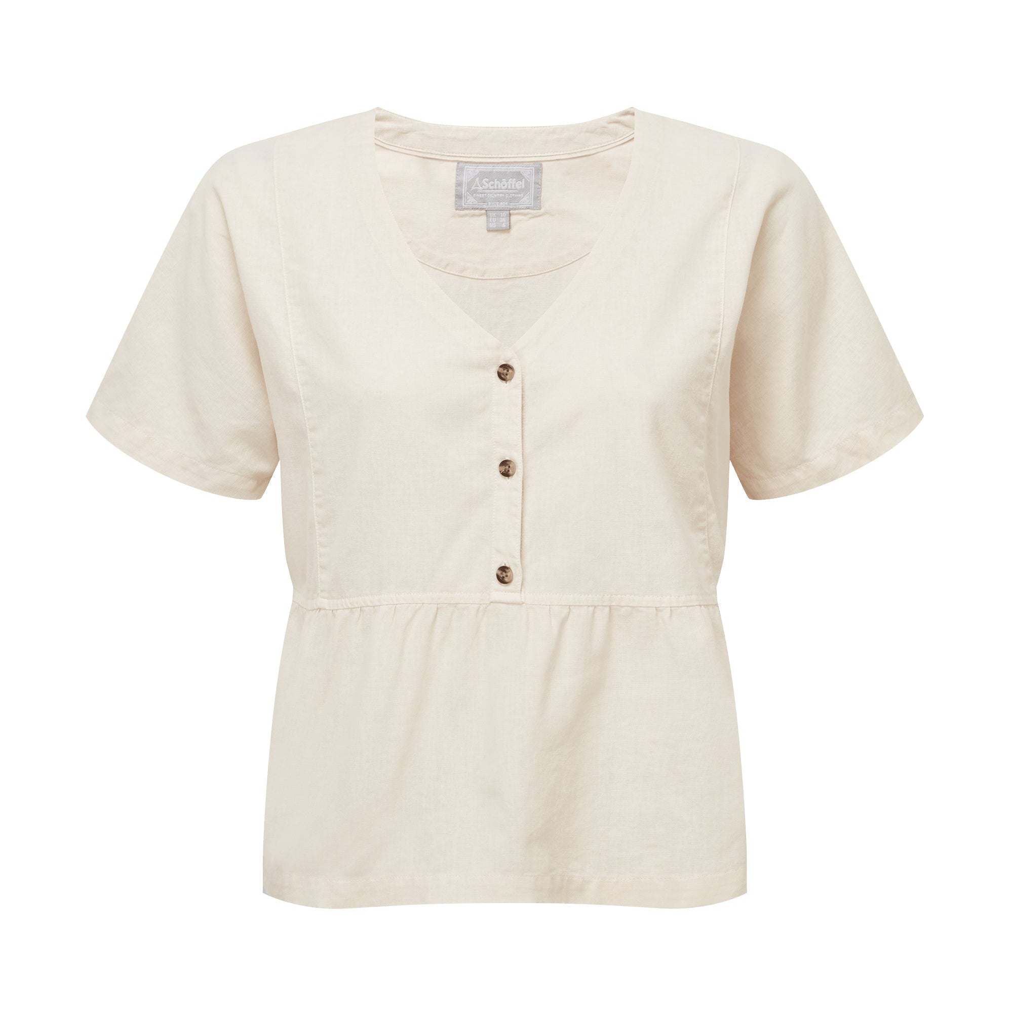 Schoffel Lavenham Ladies Linen Top Oat
