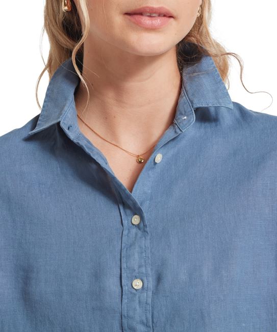 Schoffel Salthouse Ladies Linen Shirt French Navy