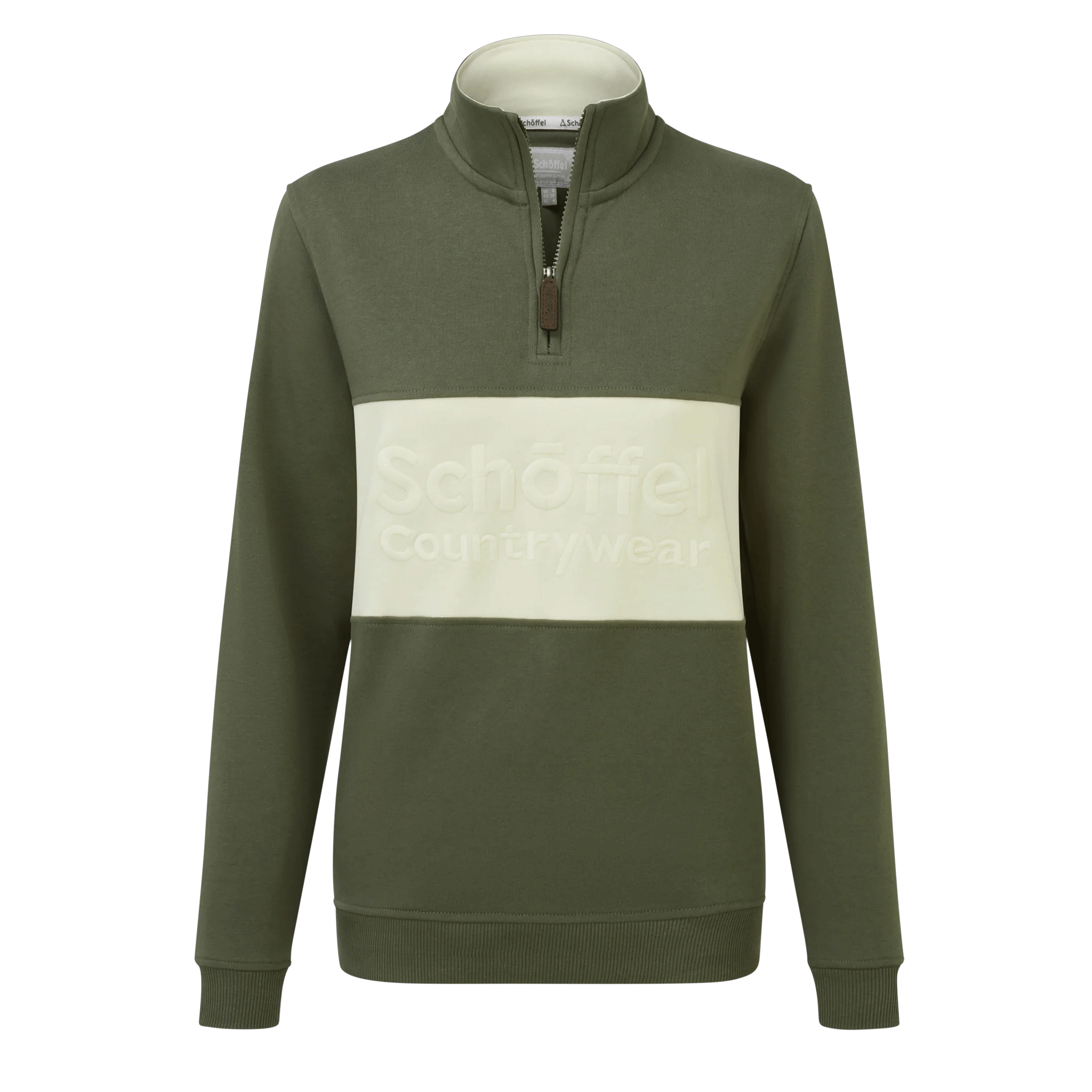 Schoffel St Agnes 1/4 Zip Sweatshirt in Beetle Green