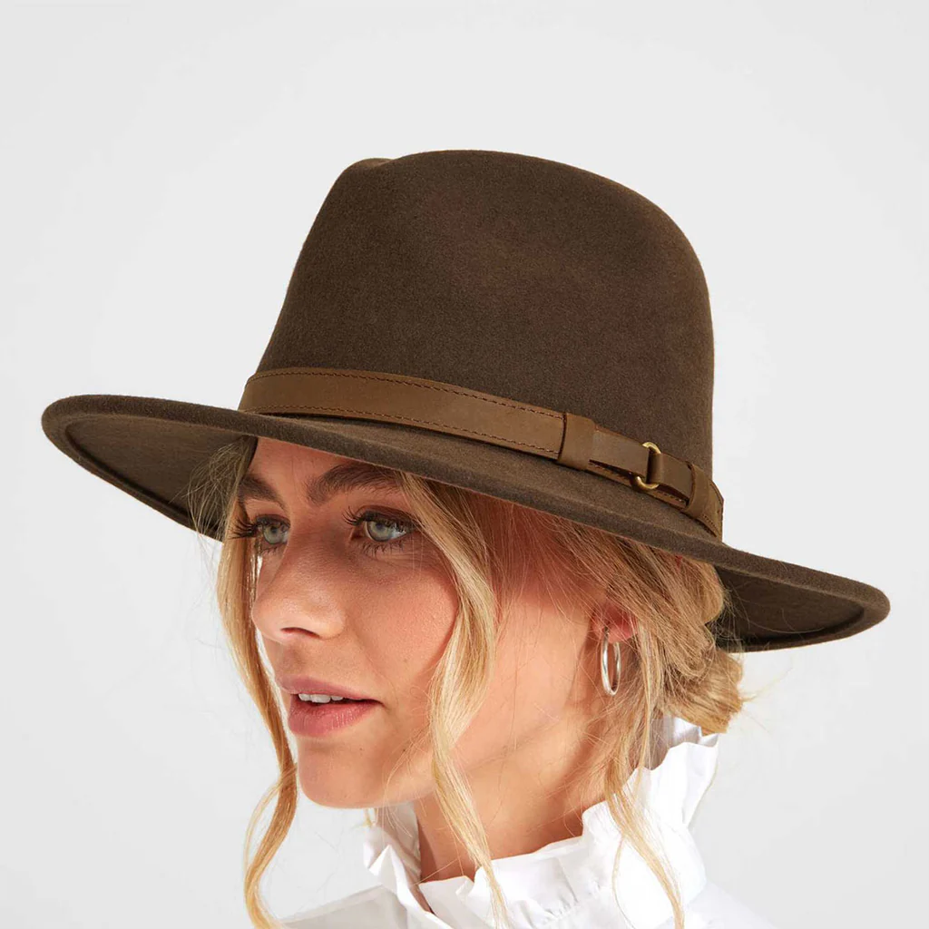 Schoffel Willow Ladies Fedora Chocolate