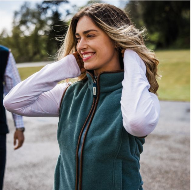 Schoffle Lyndon Ladies Fleece Gilet Duck Egg 1