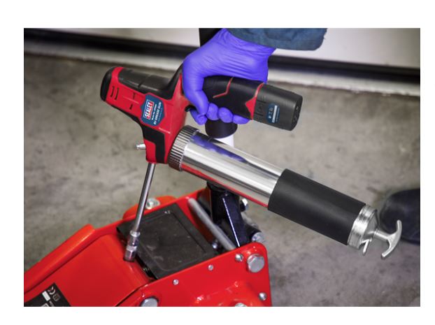 Sealey CPG8V Cordless Grease Gun with Battery & Charger 4