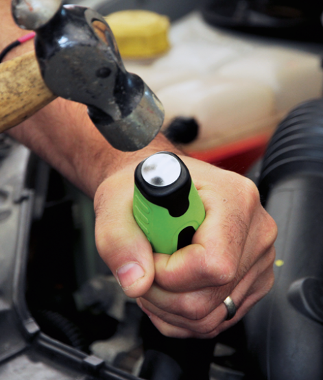 Sealey Hammer-Thru 8 piece Screwdriver Hi-Vis Set Green 3