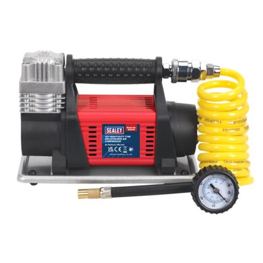 Sealey MAC04 12V Heavy Duty Tyre Inflator-Mini Air Compressor 1