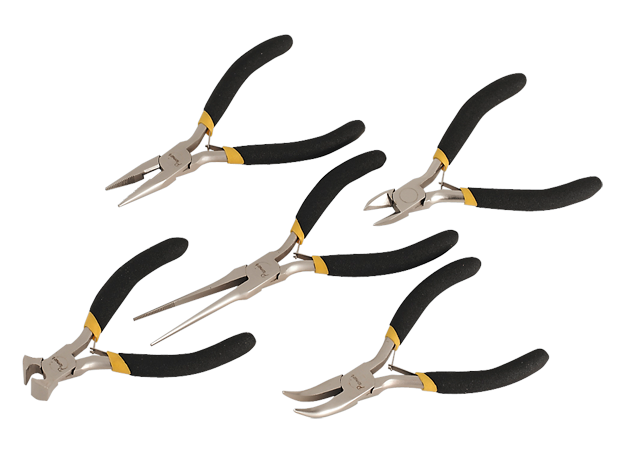 Sealey Mini Pliers Set 5pc Ni-Fe Finish