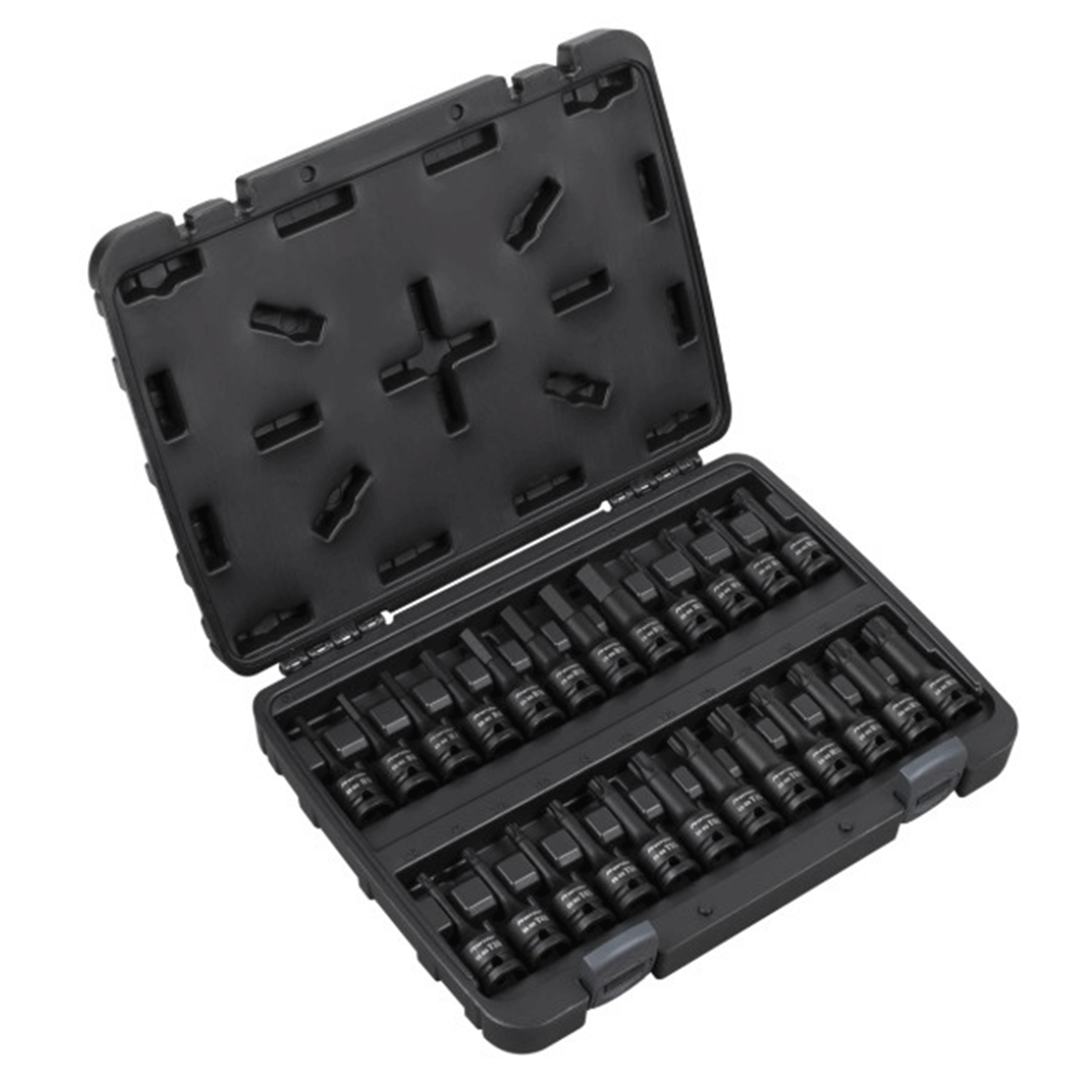 Sealey Premier Hex/TRX-Star/Spline Impact Socket Bit Set 1/2''Sq Drive 24pc