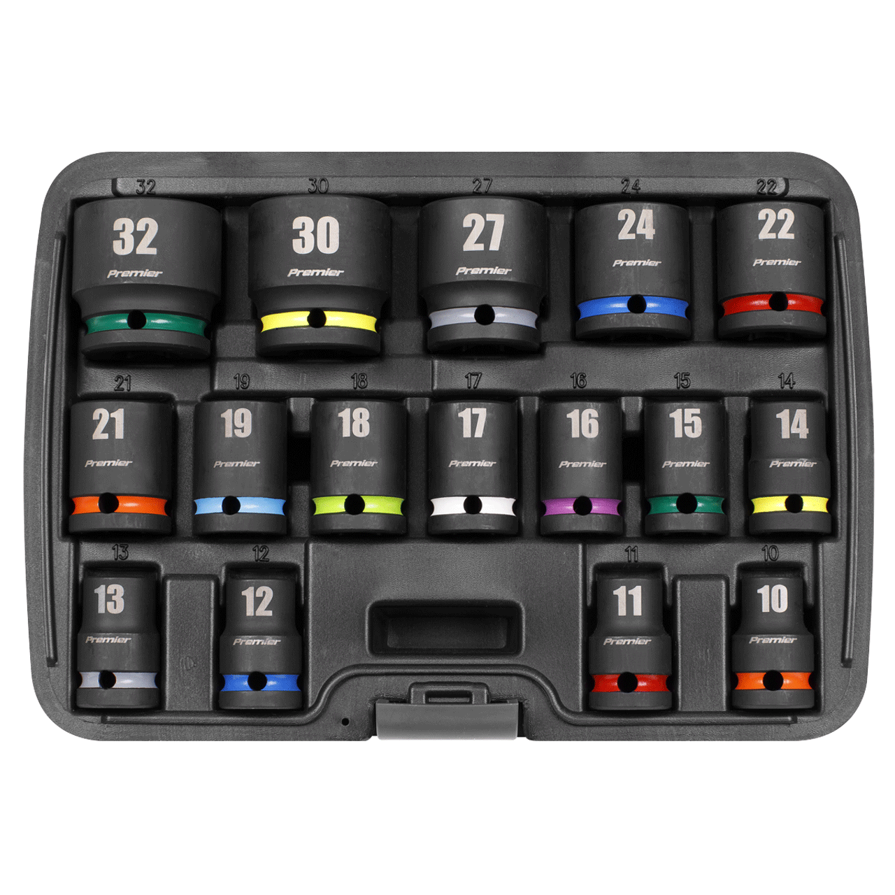 Sealey Premier Impact Socket Set 1/2"Sq Drive 16pc