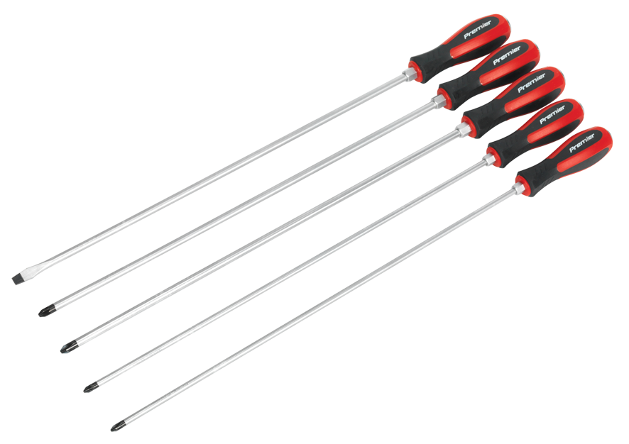 Sealey Screwdriver Set 5pc Hammer-Thru 450mm
